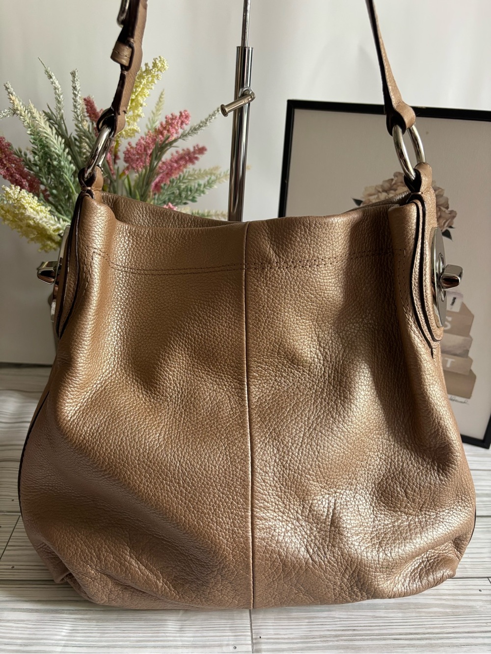 Coach Penelope pebbled leather hobo bag 16535 - Picture 5 of 15